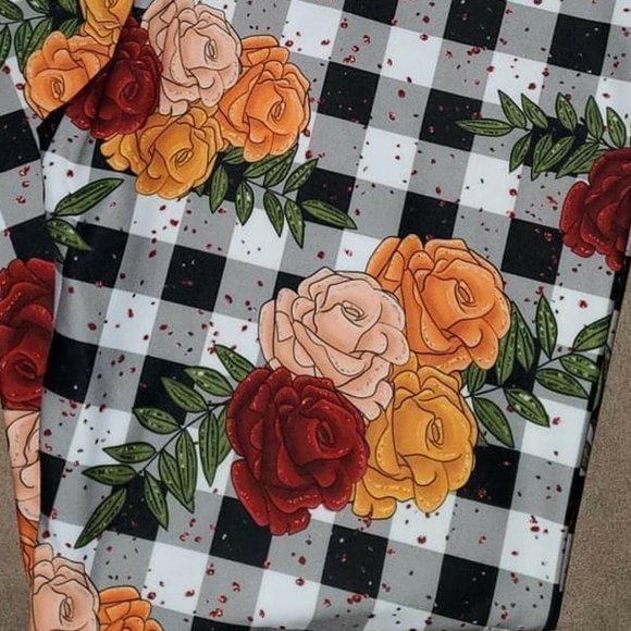 Plaid Roses leggings - Picture 2 of 2